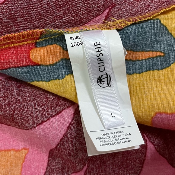 Marlene Floral Ruffle Off Shoulder Dress size L beach summer vibrant - Picture 13 of 16